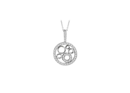 Rhodium Plated | CZ Studded Pendants